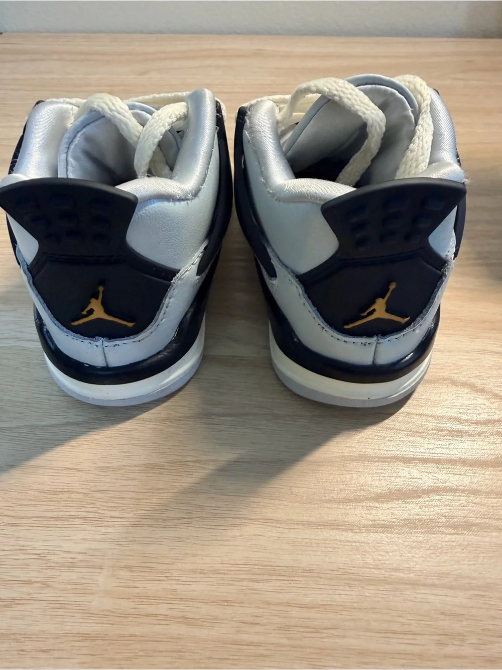 Kids Sneakers - White/Black/Gold (Size 6C)